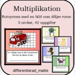 Multiplikation – bilden döljer några av rutorna - bild 1
