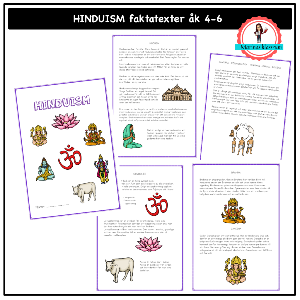 Hinduism faktatexter åk 4-6