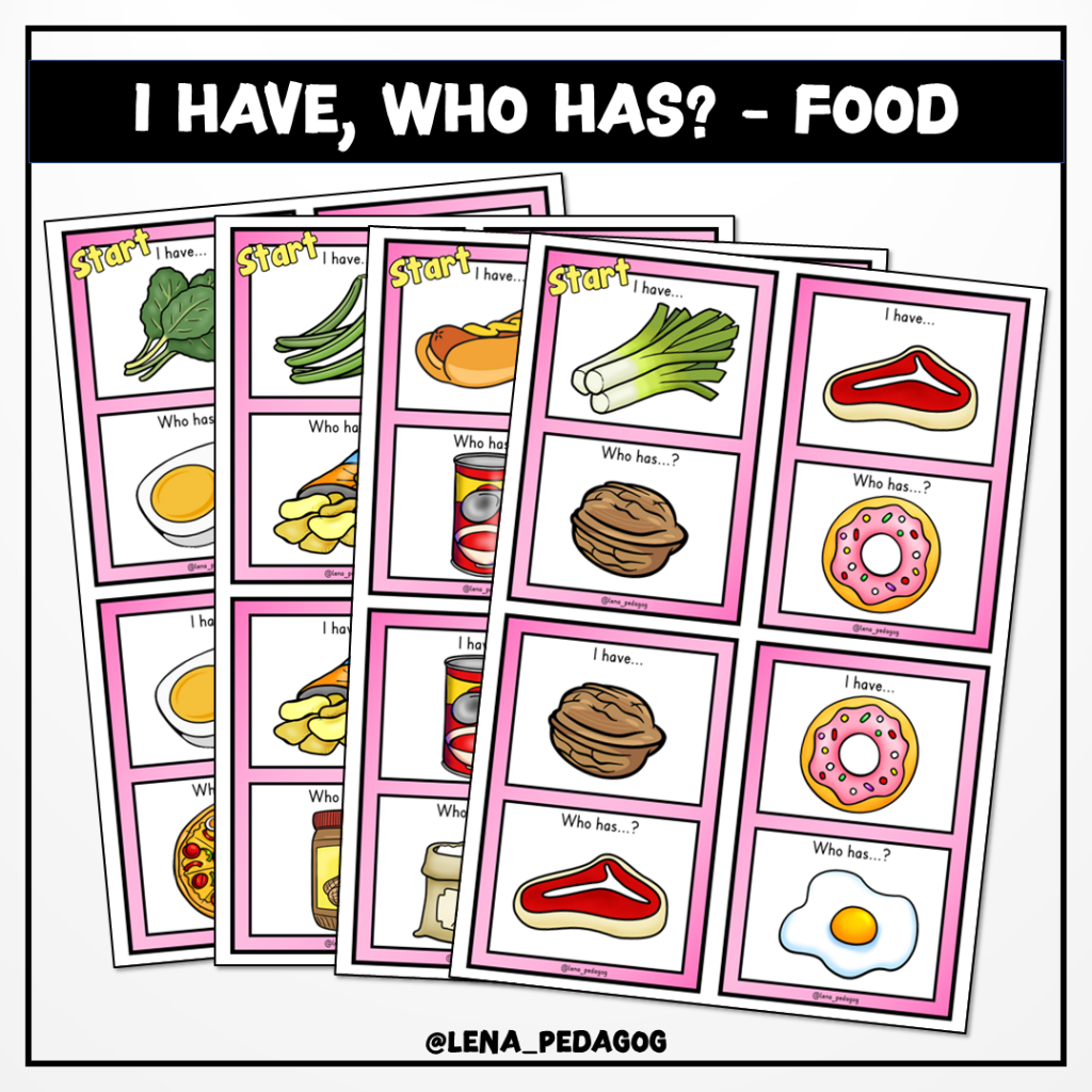 I have, who has – food