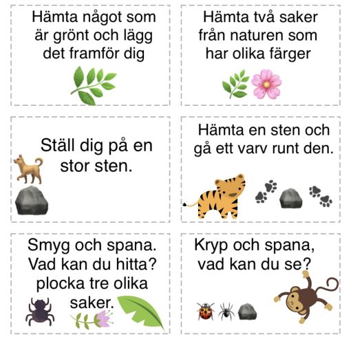 Uteuppdragskort /18 kort