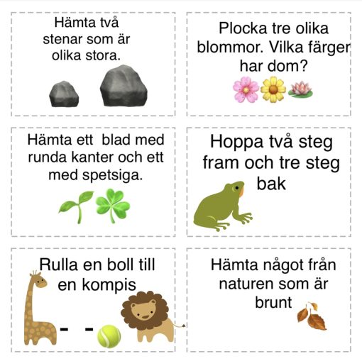 Uteuppdragskort /18 kort