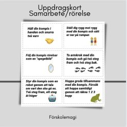 Uppdragskort-Samarbete/rörelse 18 kort