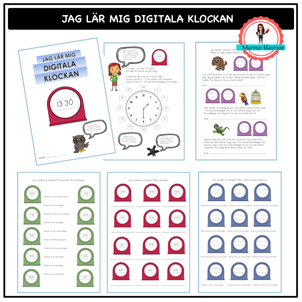 Jag lär mig den digitala klockan