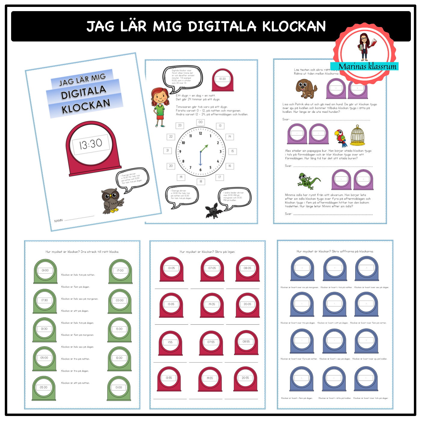 Jag lär mig den digitala klockan