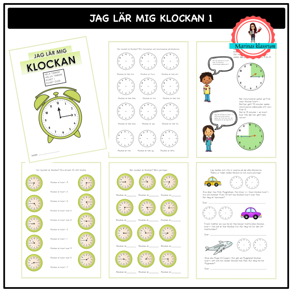 Jag lär mig klockan 1