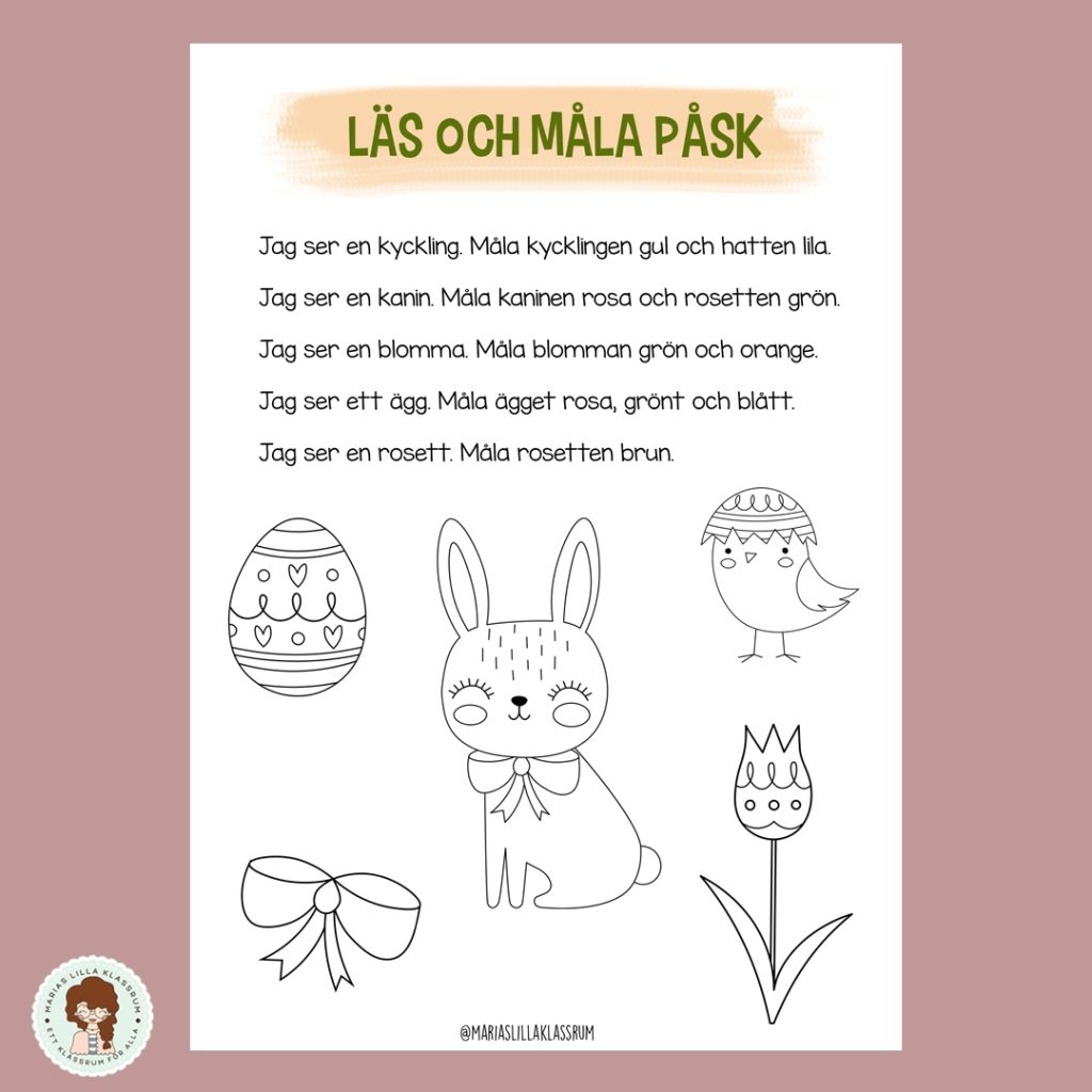 Läs och måla påsk
