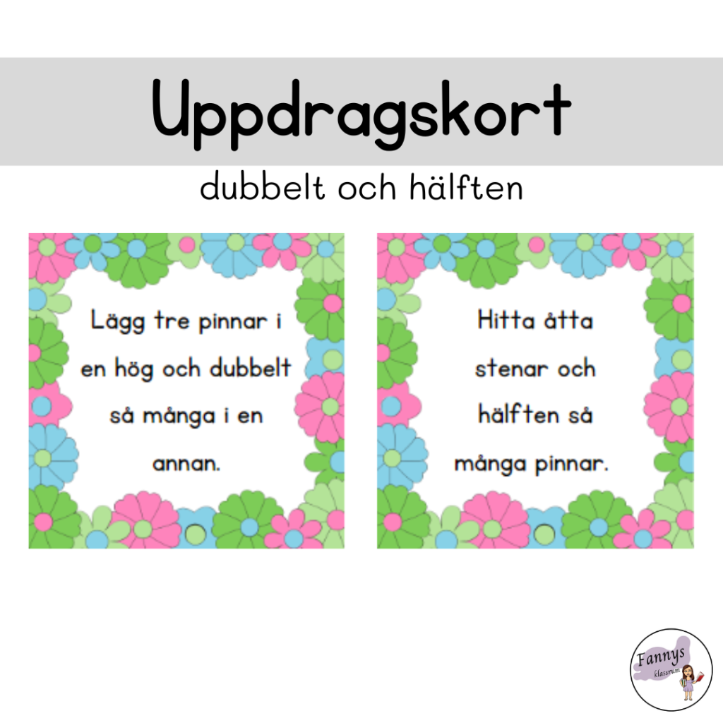 Uppdragskort dubbelt och hälften