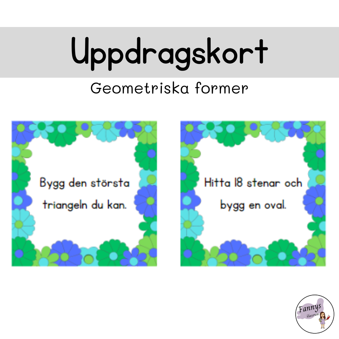 Uppdragskort geometriska former