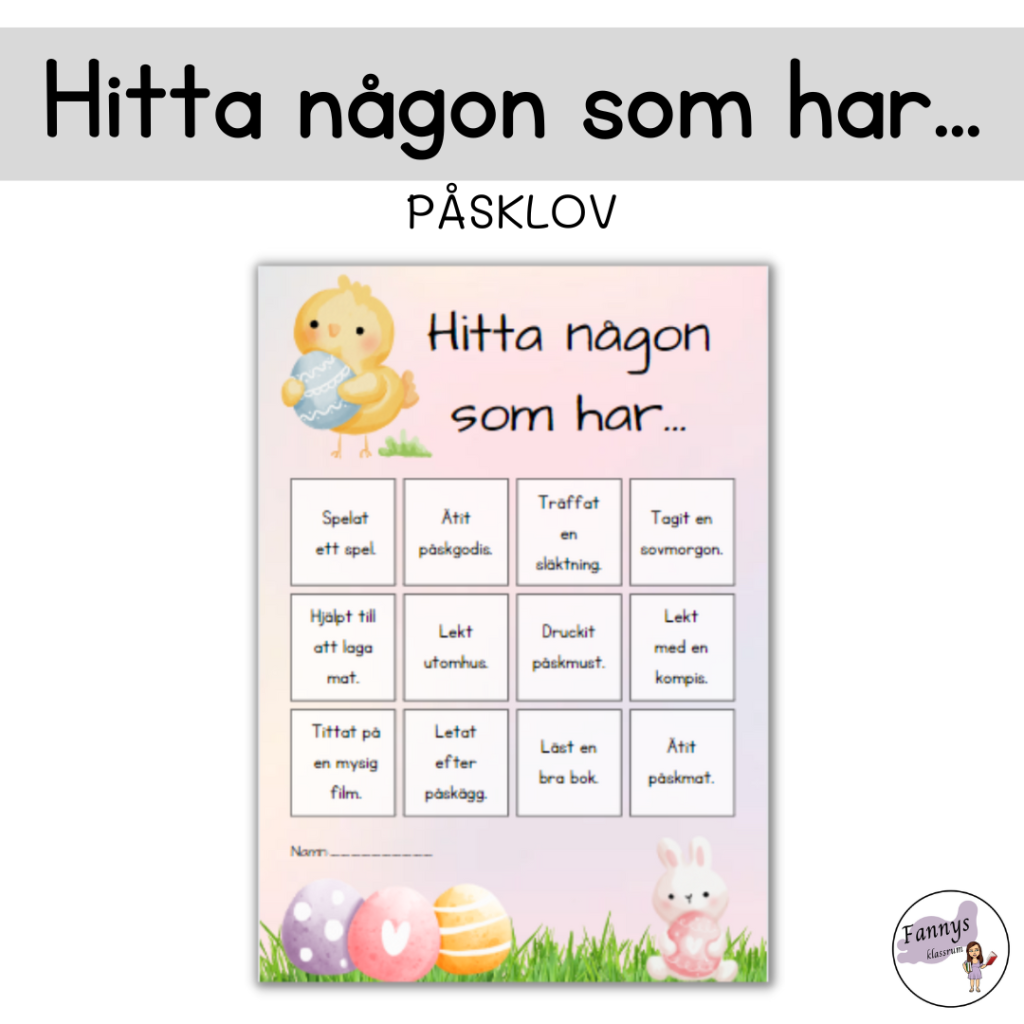 Hitta någon som har-PÅSKLOV
