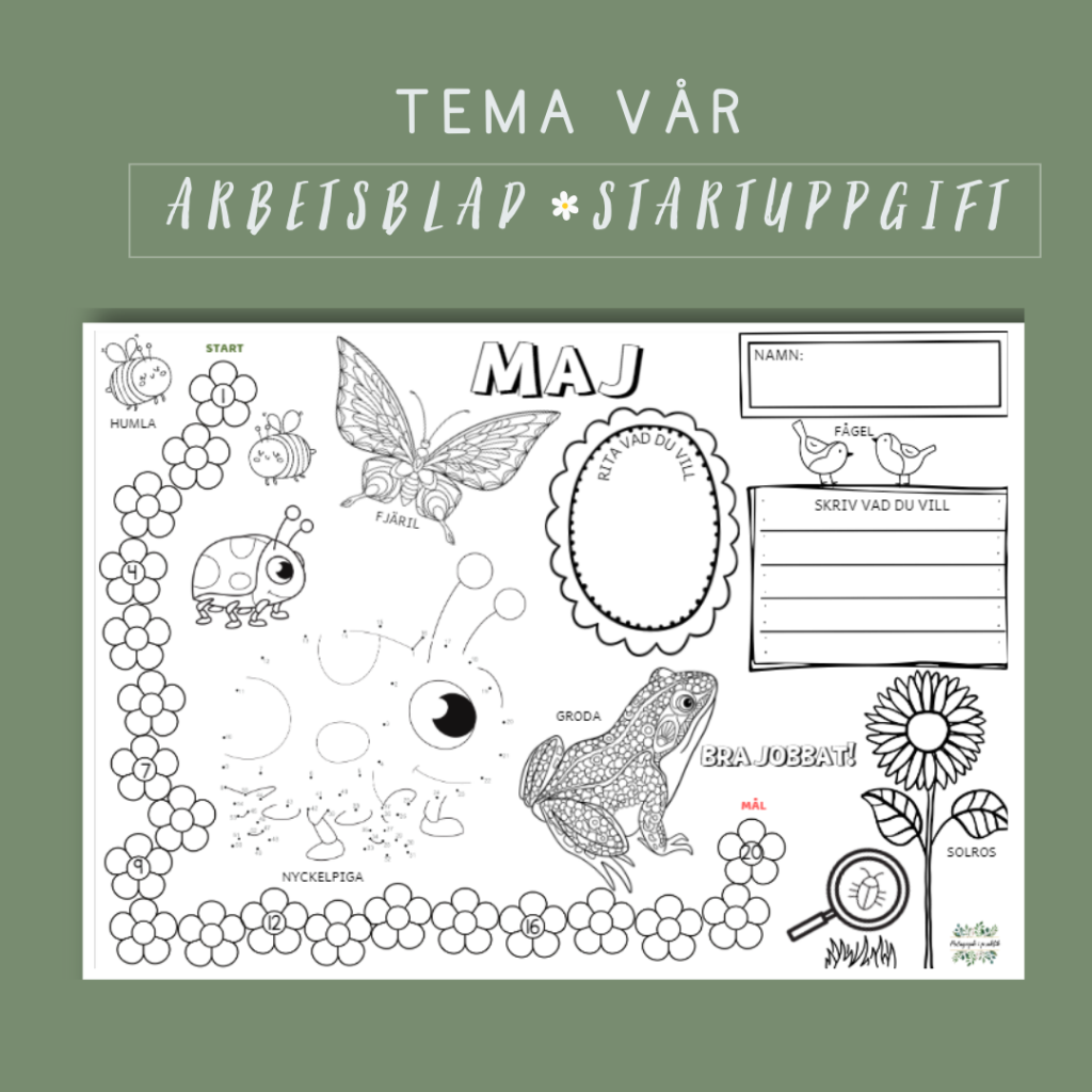 Arbetsblad månaden maj