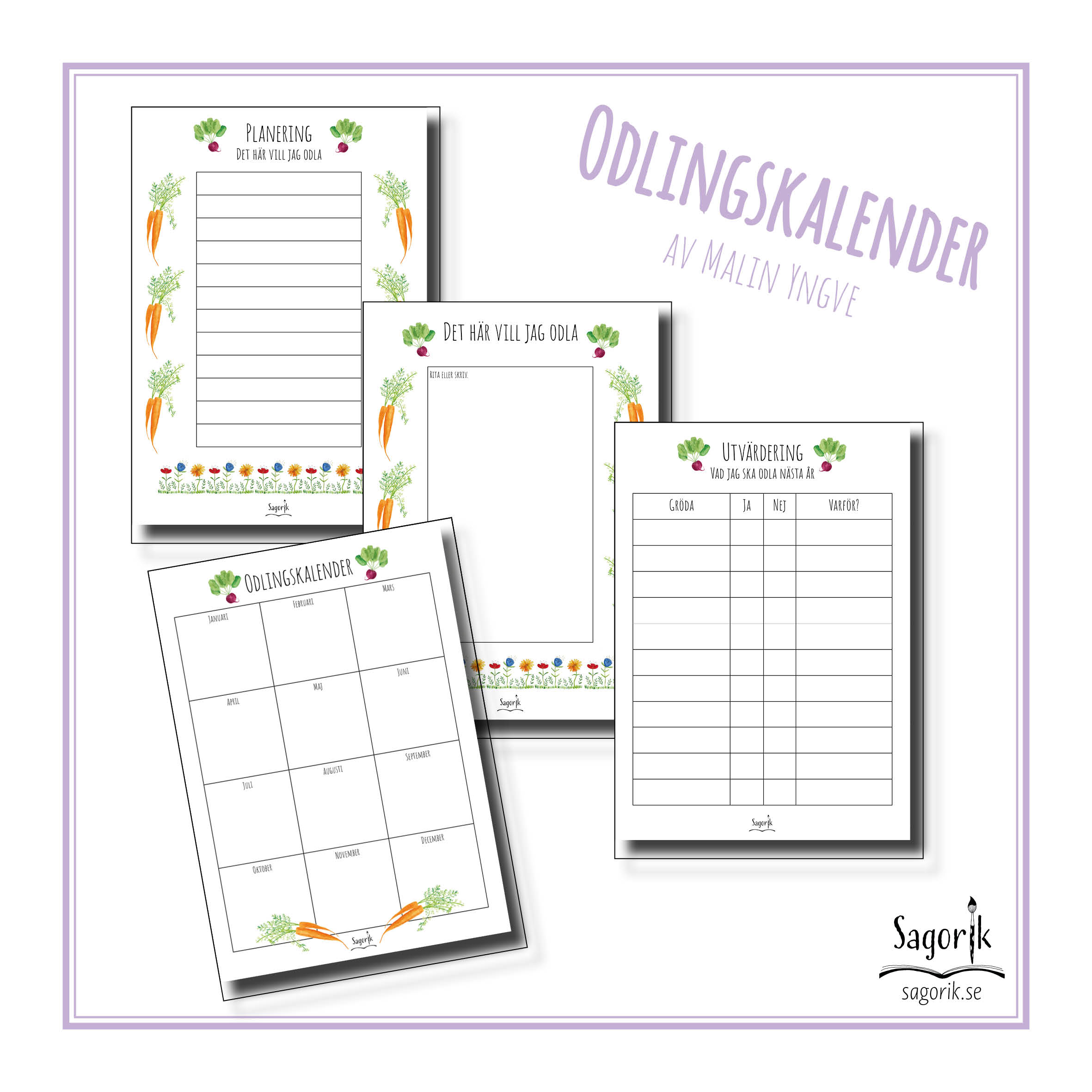 Odlingskalender för yngre barn