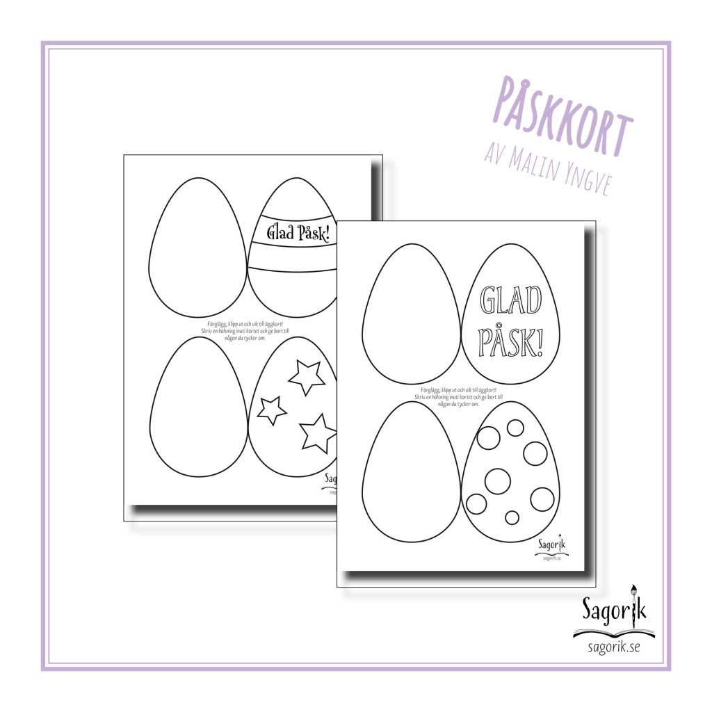 Påskkort i äggform