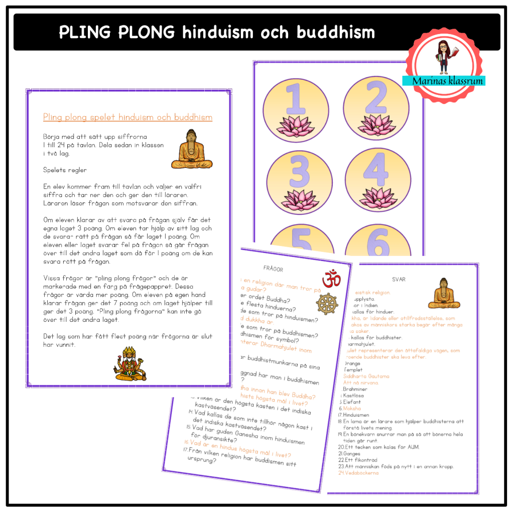 Pling plong spel – hinduism och buddhism