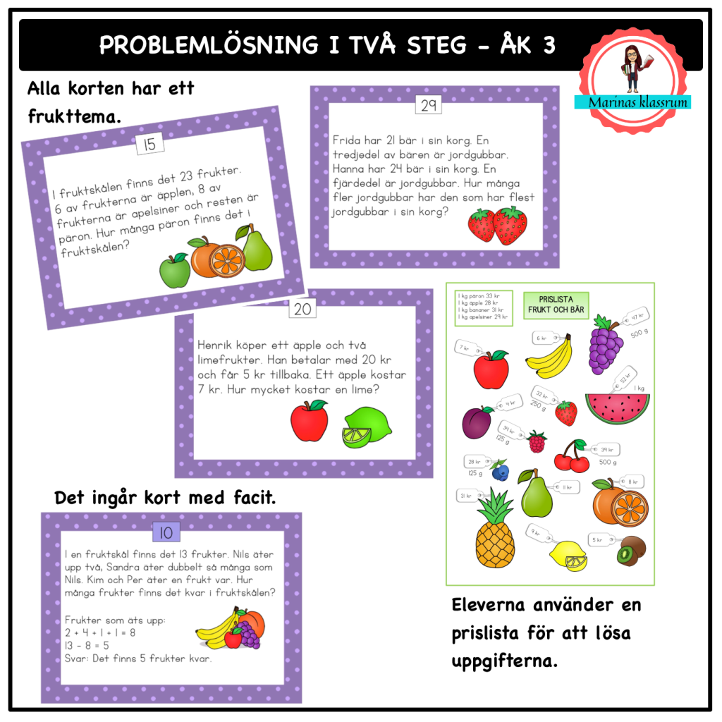 Problemlösning i två steg – åk 3