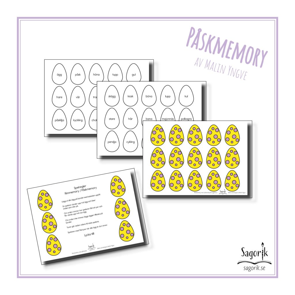 Påskmemory med rim