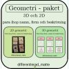 Geometriska objekt PAKET - para ihop namn, beskrivning och bild