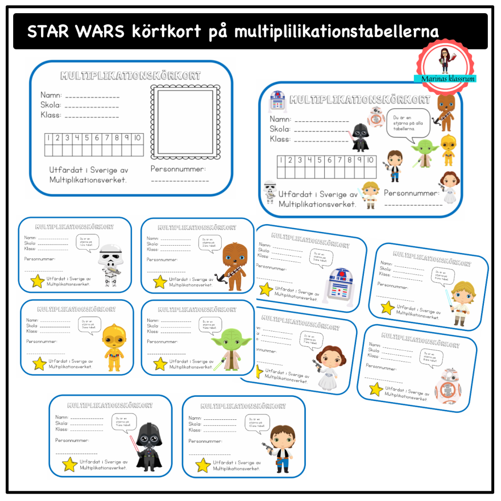 Körkort – multiplikation med Star Wars