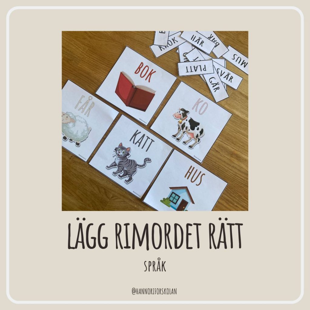 Lägg rimordet rätt