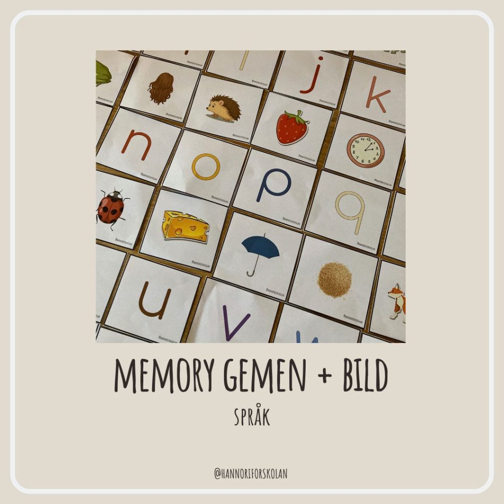 Memory gemen + bild