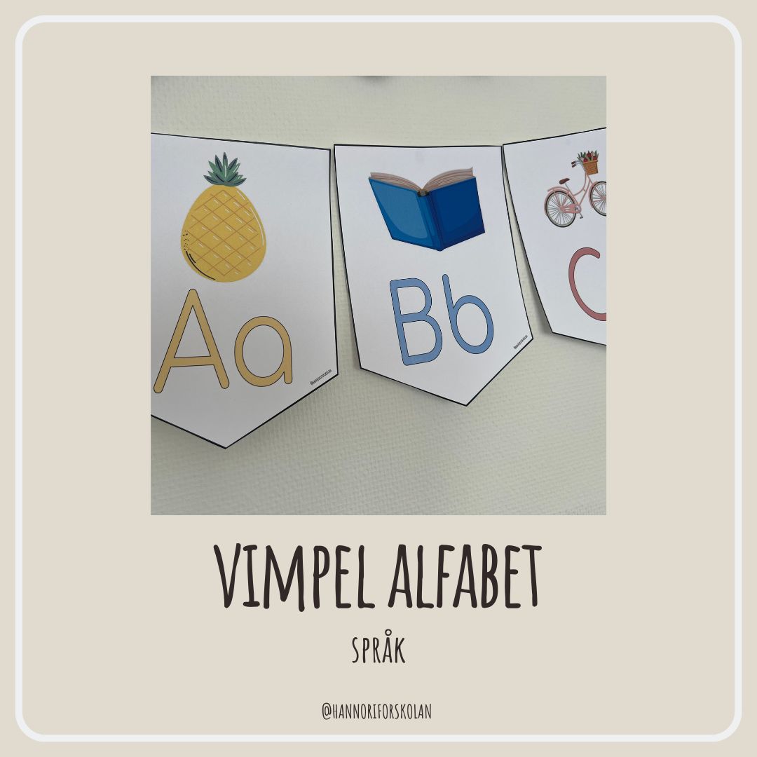 Vimpel - alfabetet stor