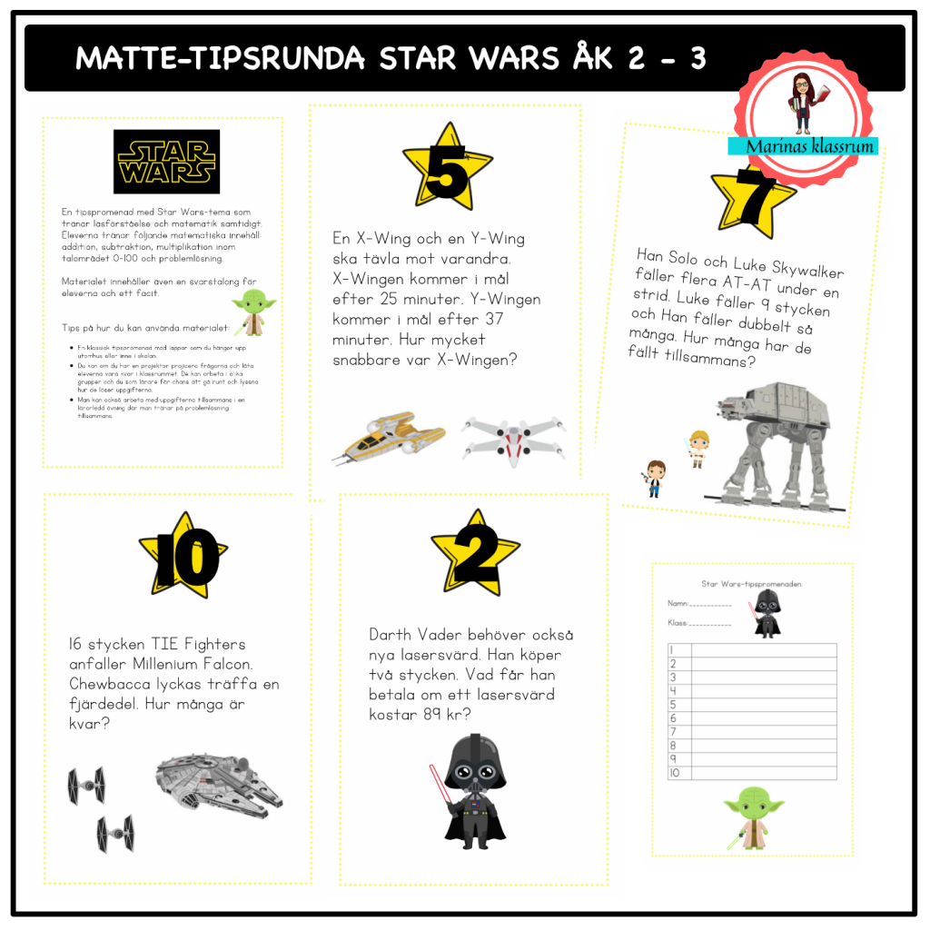 Tipspromenad Star Wars matte åk 2-3