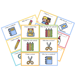 Paket: I have - who has? Classroom words (tre nivåer)