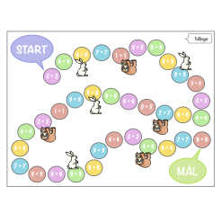 Mattespel - Addition "tvillingar"