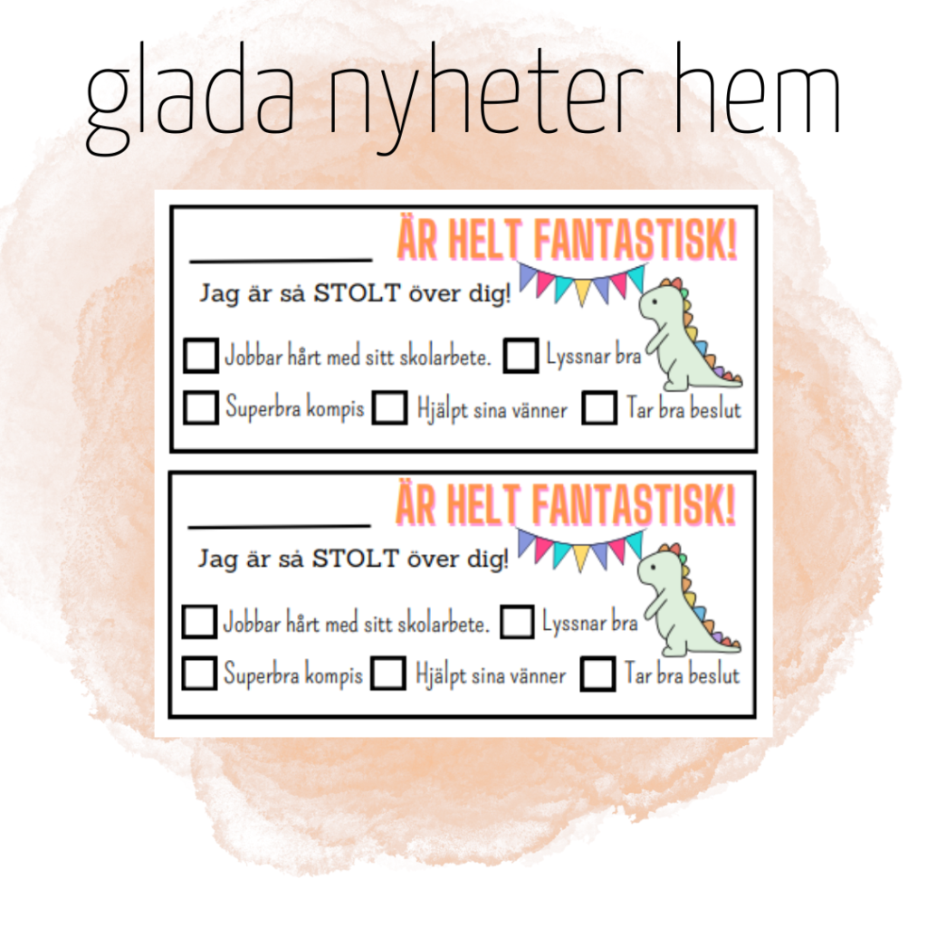 Glada nyheter hem