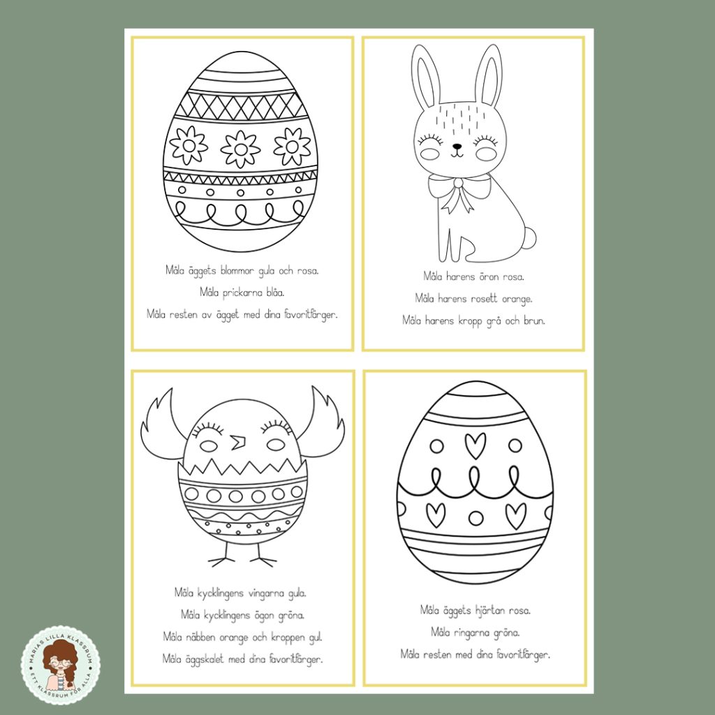 Läs och måla påsk
