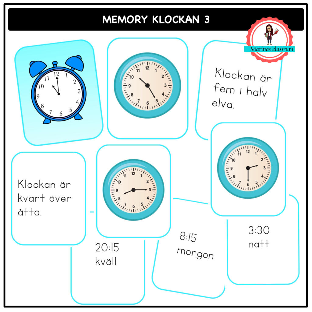 Memory klockan 3 / analog + digital
