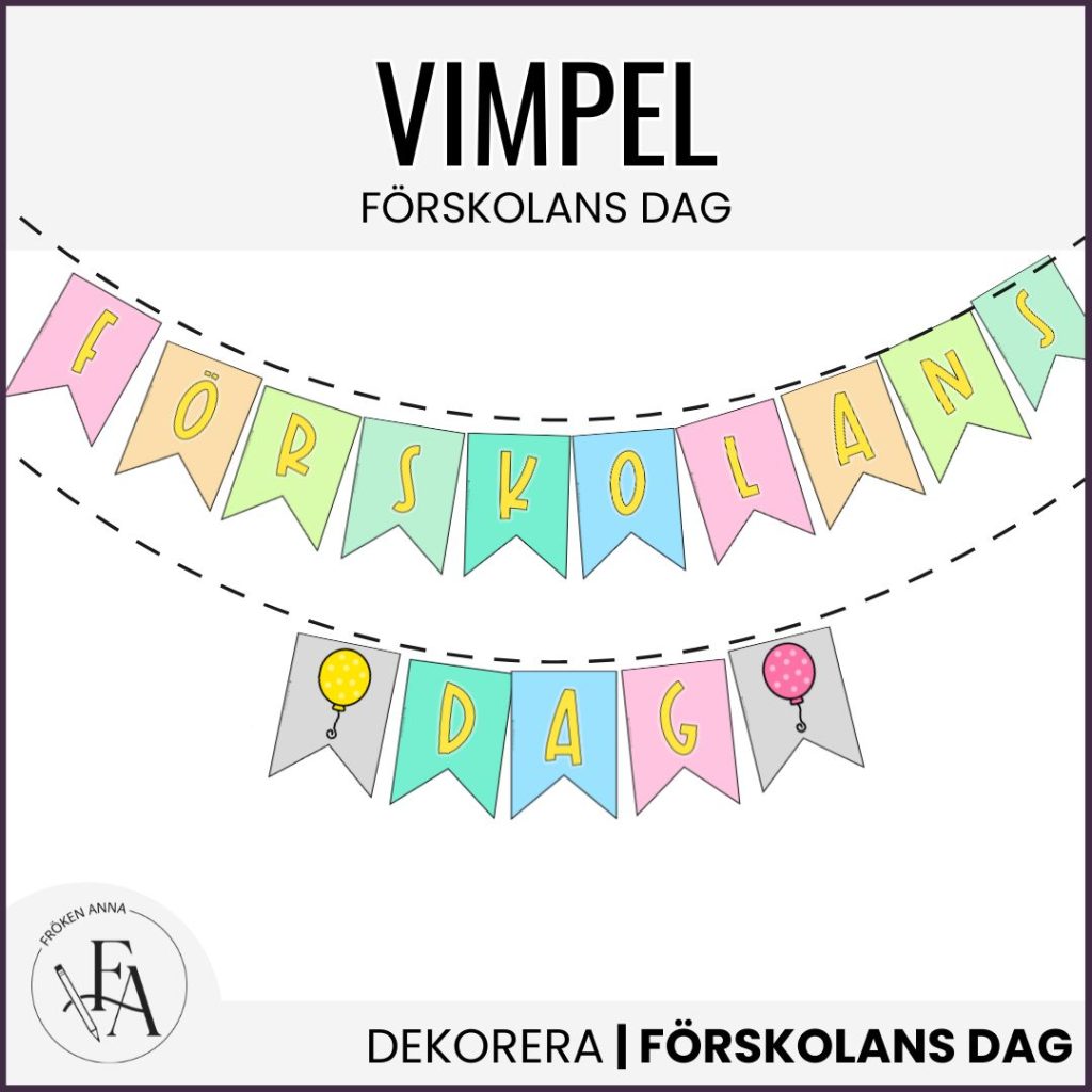 Vimpel till förskolans dag