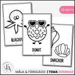 Målarbok tema sommar - bild 2