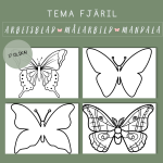 Målarbild fjärilar med och utan mönster - bild 2