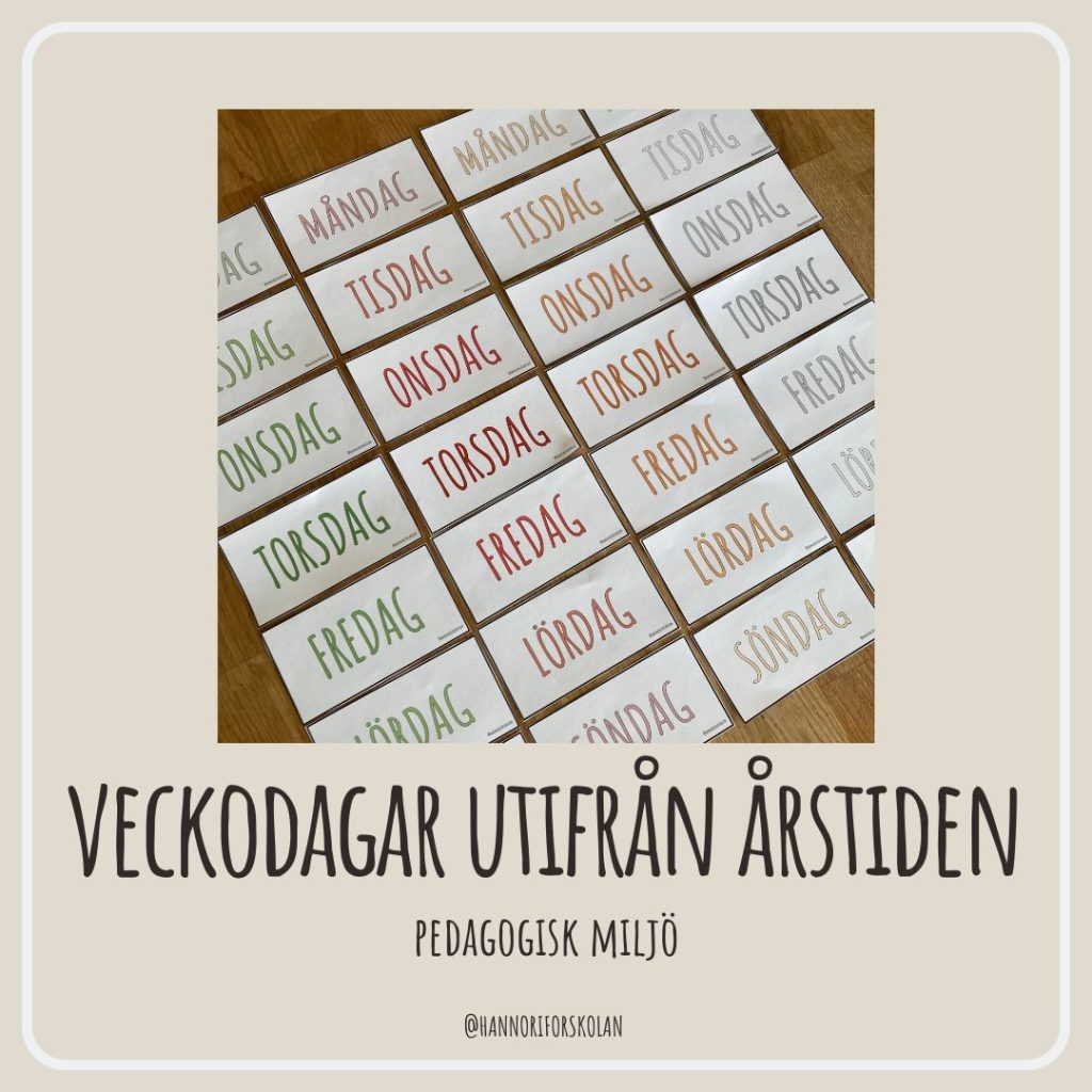 Veckodagar utifrån årstiderna