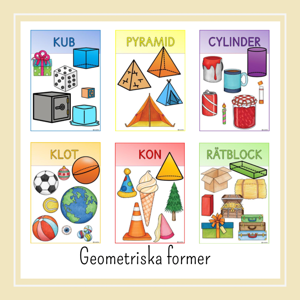 Geometriska former, poster