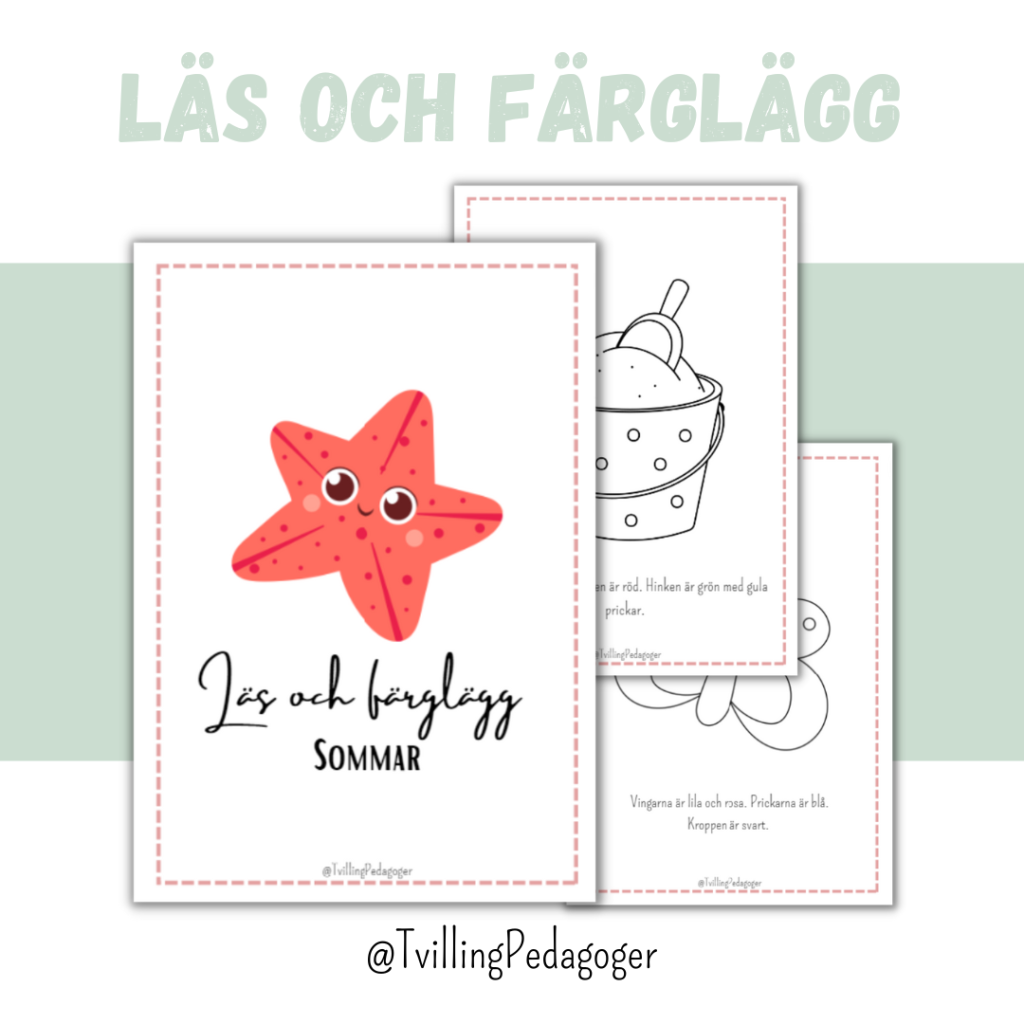 Läs och färglägg sommar