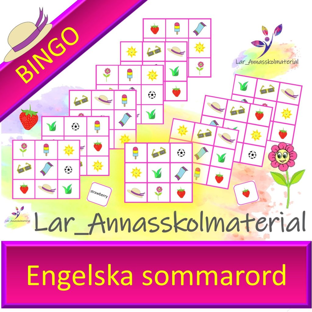 Bingo Engelska sommarord