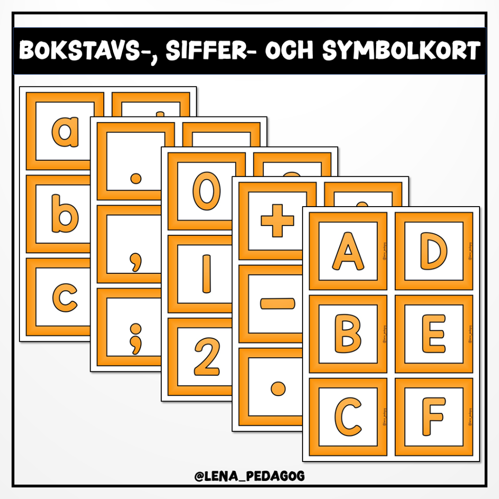 Bokstavs-, siffer och symbolkort