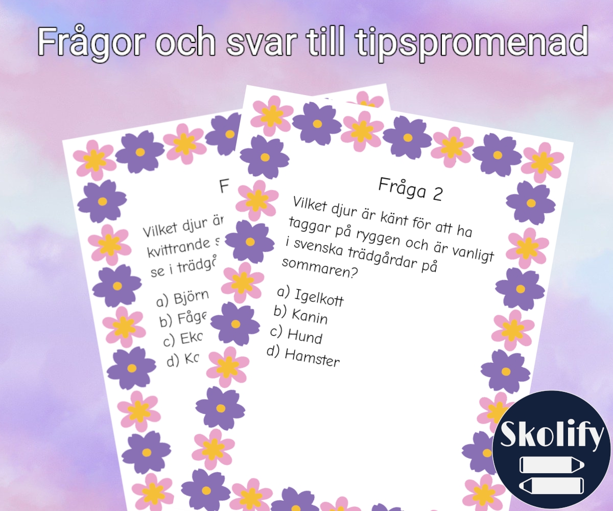 Tipspromenad - Sommartema, Djur
