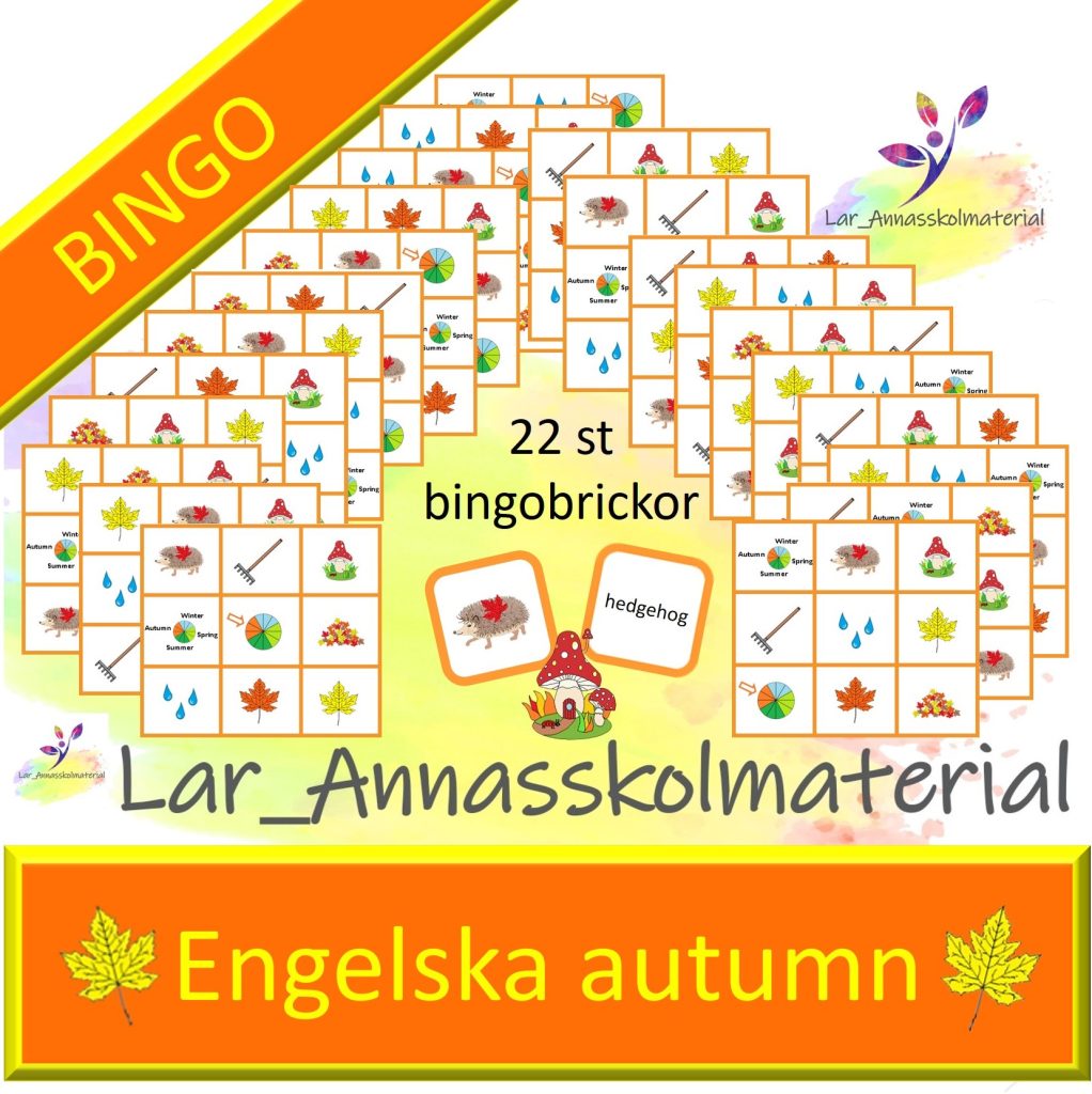 Bingo Engelska autumn