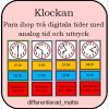 Klockan - para ihop digitala tider, analog tid och uttryck