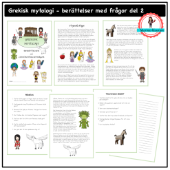 Grekisk mytologi - berättelser + frågor del 2