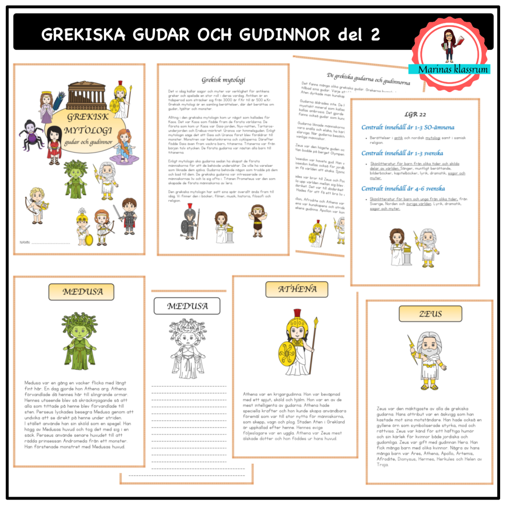 Grekisk mytologi gudar och gudinnor – del 2