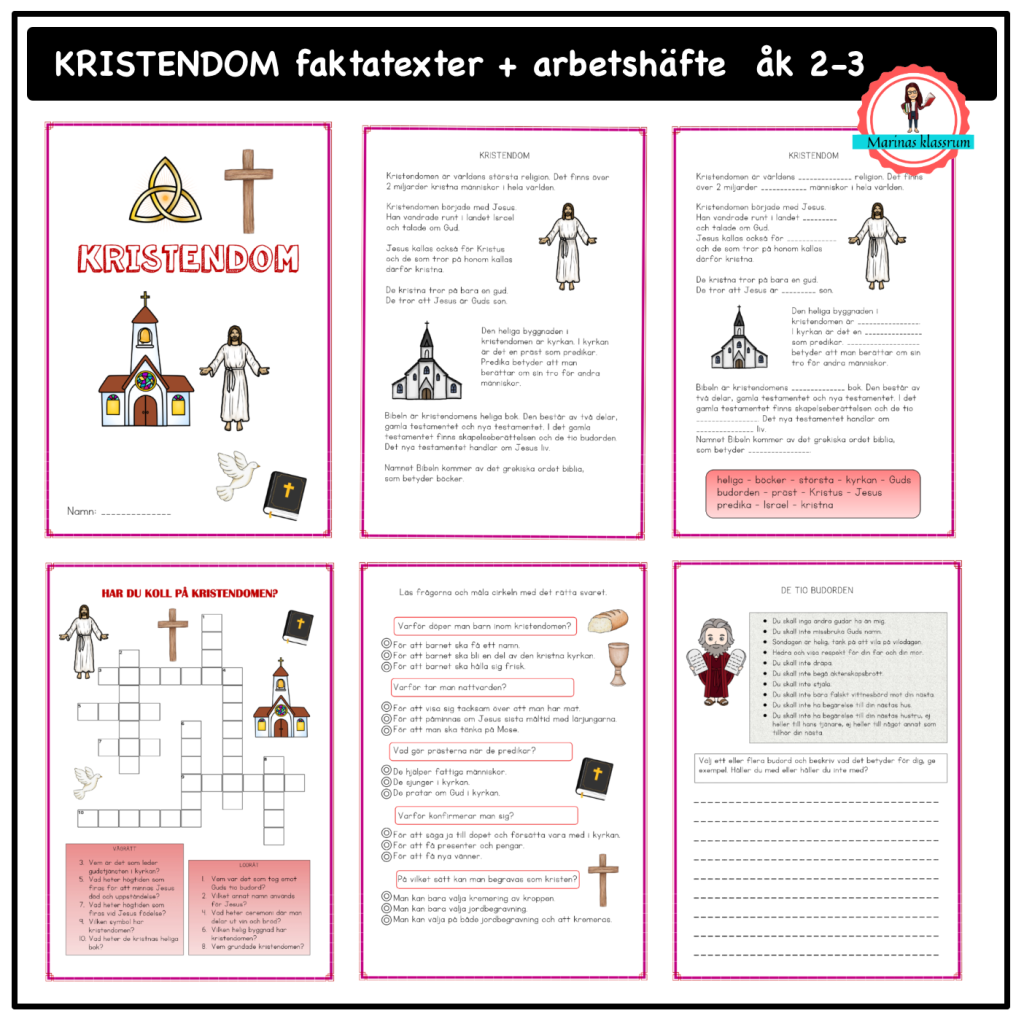 Kristendom faktatexter + arbetshäfte åk 3