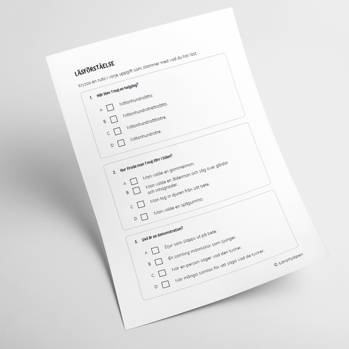 Faktatext - första maj