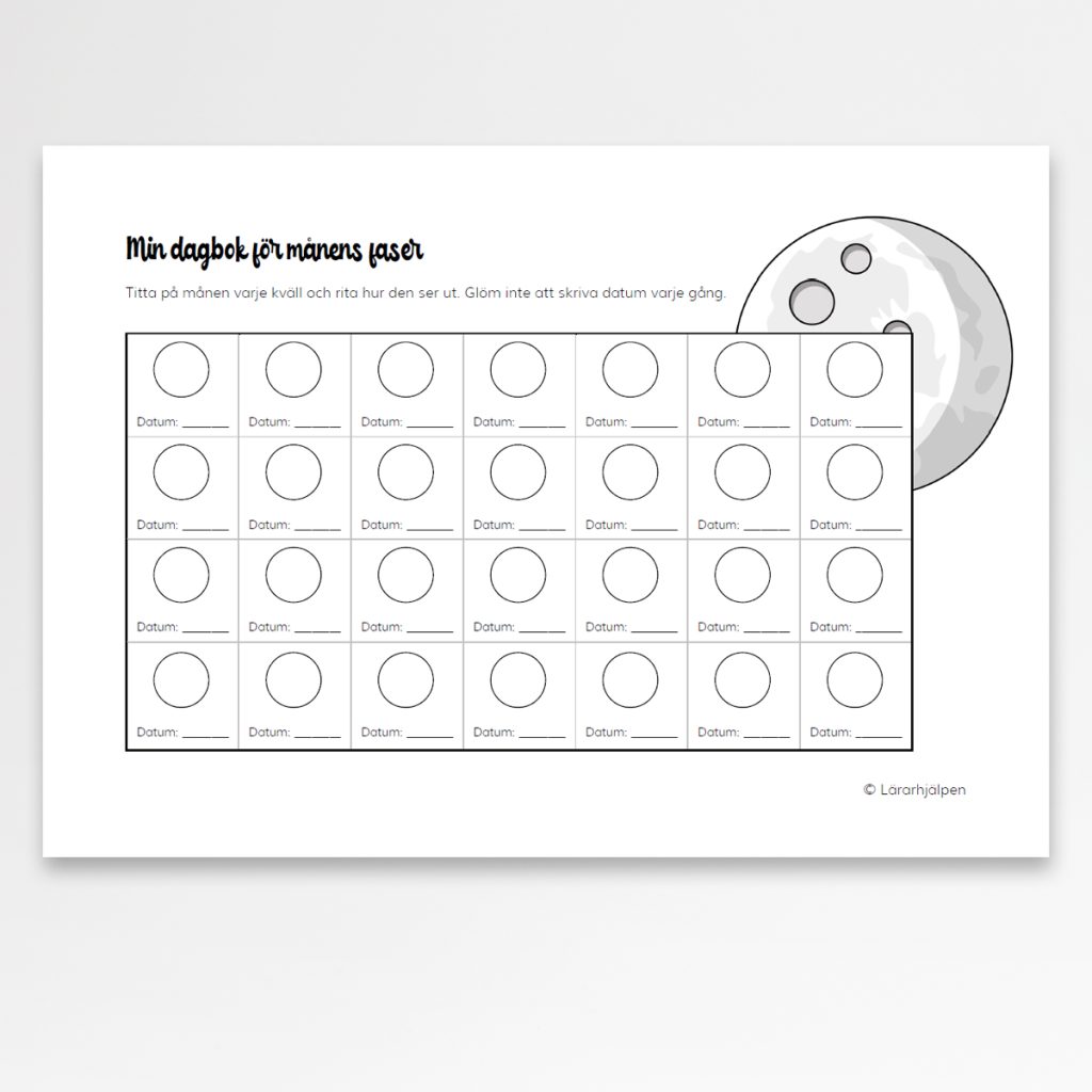 Min dagbok för månens faser