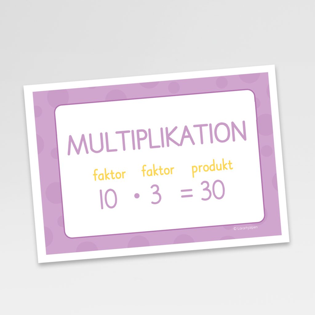 Multiplikationsskylt