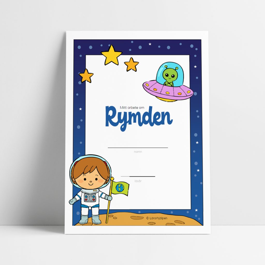 Framsida till arbete om rymden