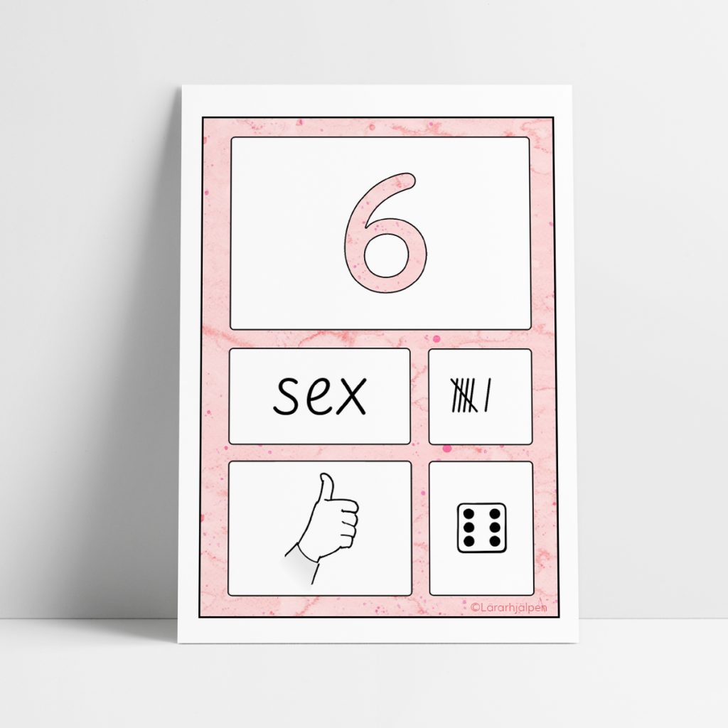 Talskyltar 0-20 rosa