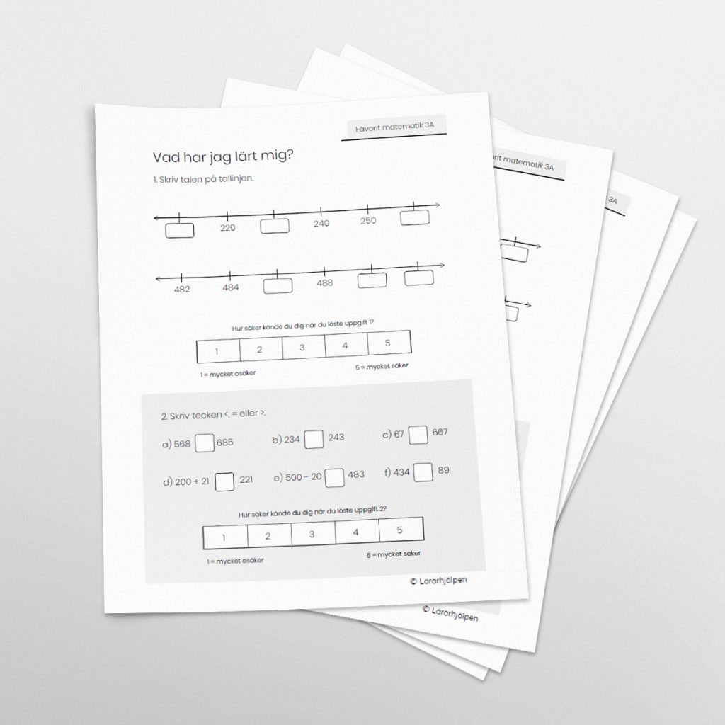 Favorit matematik 3A – terminstest